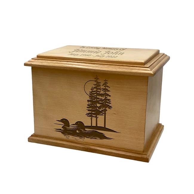 Cabin in the Woods Pattern Funeral Urn for Ashes