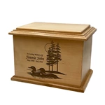 Duck Pond Cremation Wood Urn