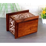 Hand-carved Floral Pattern Rosewood Cremation Urn