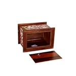 Hand-carved Floral Pattern Rosewood Cremation Urn