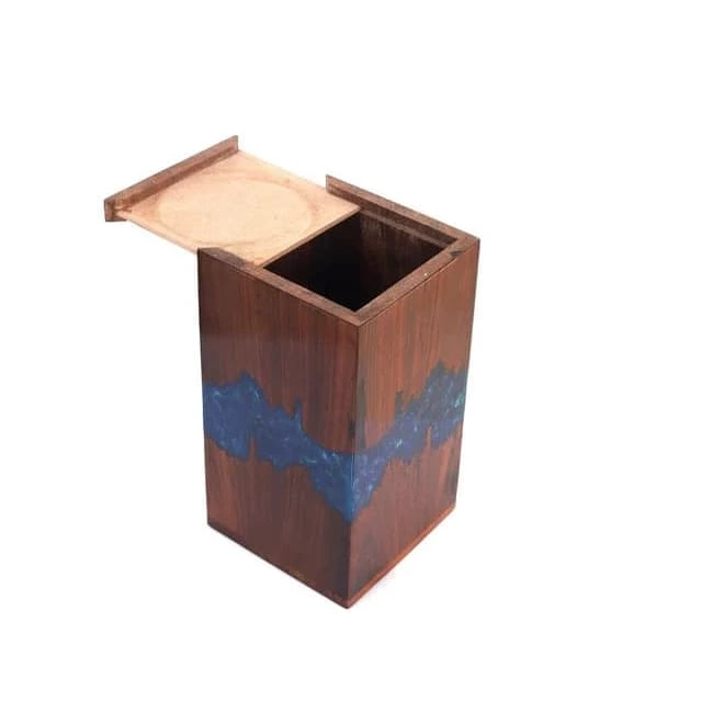 Rosewood Urn Inlay Epoxy Resin River Surround Edge Decor