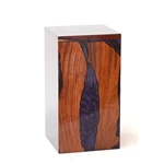 Epoxy Resin Funeral Wood Urn Box with  branch River Pattern