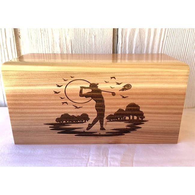 Golf Theme Pattern Cremation Urn