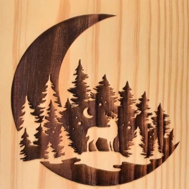 Handcrafted Pinewood Urn with Life of Tree