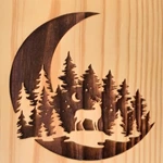 Handcrafted Pinewood Urn with Life of Tree