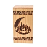 Handcrafted Pinewood Urn with Life of Tree