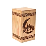 Handcrafted Pinewood Urn with Life of Tree
