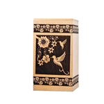 Handmade Rosewood Urn with Hummingbird