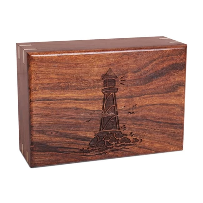 Guiding Lighthouse Cremation Urns  Handcrafted Wooden Cremation Urn
