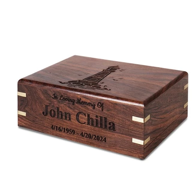 Guiding Lighthouse Cremation Urns  Handcrafted Wooden Cremation Urn