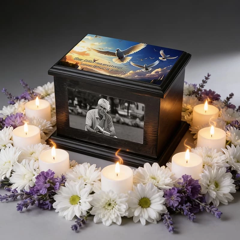 Pace Pigeons Pattern Cremation Urn with 200 Cubic Inch