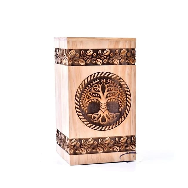 Eco-Friendly Urn for Pet Tree of Life Handmade Cremation Urn Box