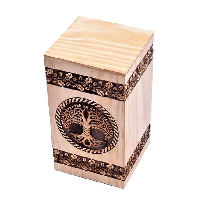 Eco-Friendly Urn for Pet Tree of Life Handmade Cremation Urn Box