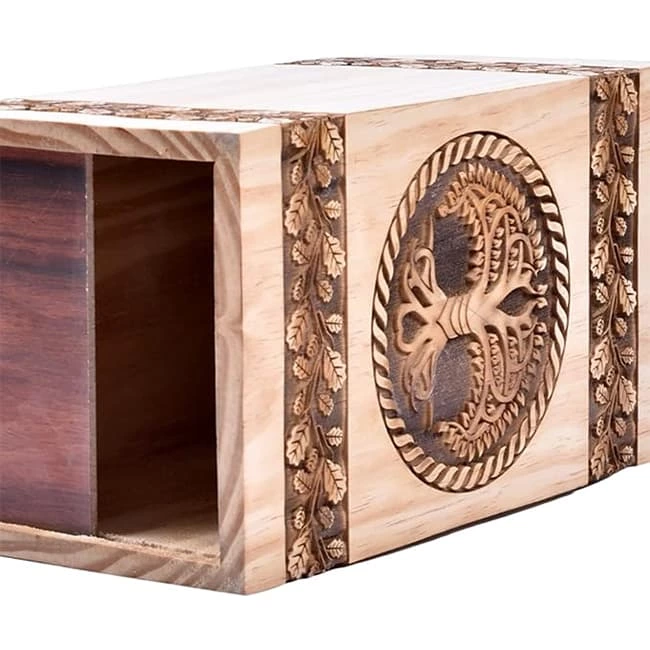 Eco-Friendly Urn for Pet Tree of Life Handmade Cremation Urn Box