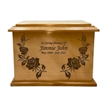 Rose Vine and Floral Pattern Cremation Urn Box