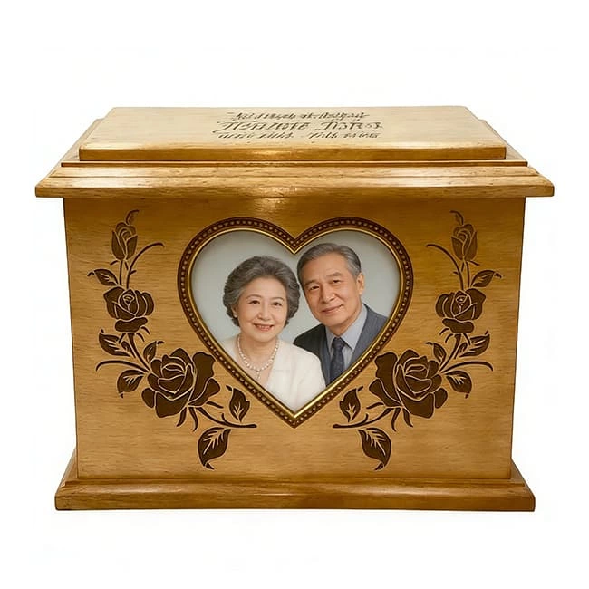 Rose Vine and Floral Pattern Cremation Urn Box
