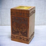 Epoxy Resin Tree of Life Cremation Urn Acrylic Engraved Plate