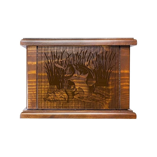 Sea Bass Wooden Funeral Cremation Urn