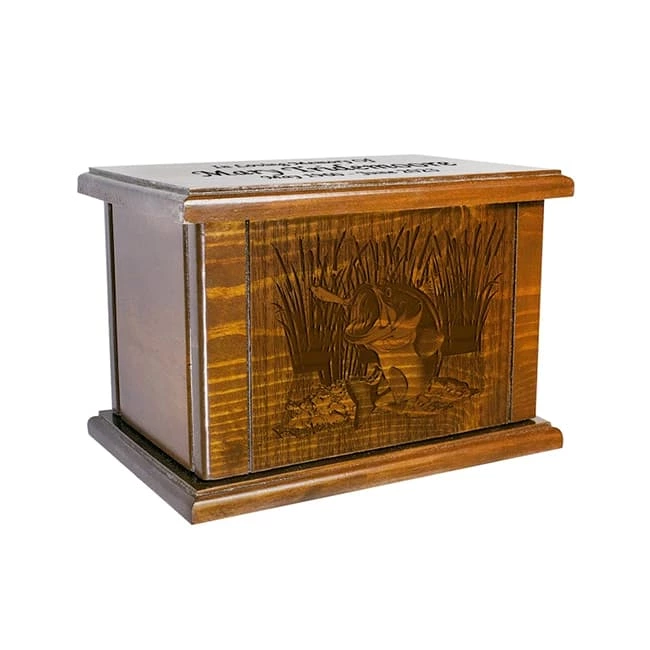 Sea Bass Wooden Funeral Cremation Urn