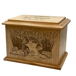Sea Bass Wooden Funeral Cremation Urn