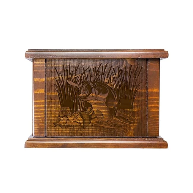 Sea Bass Wooden Funeral Cremation Urn